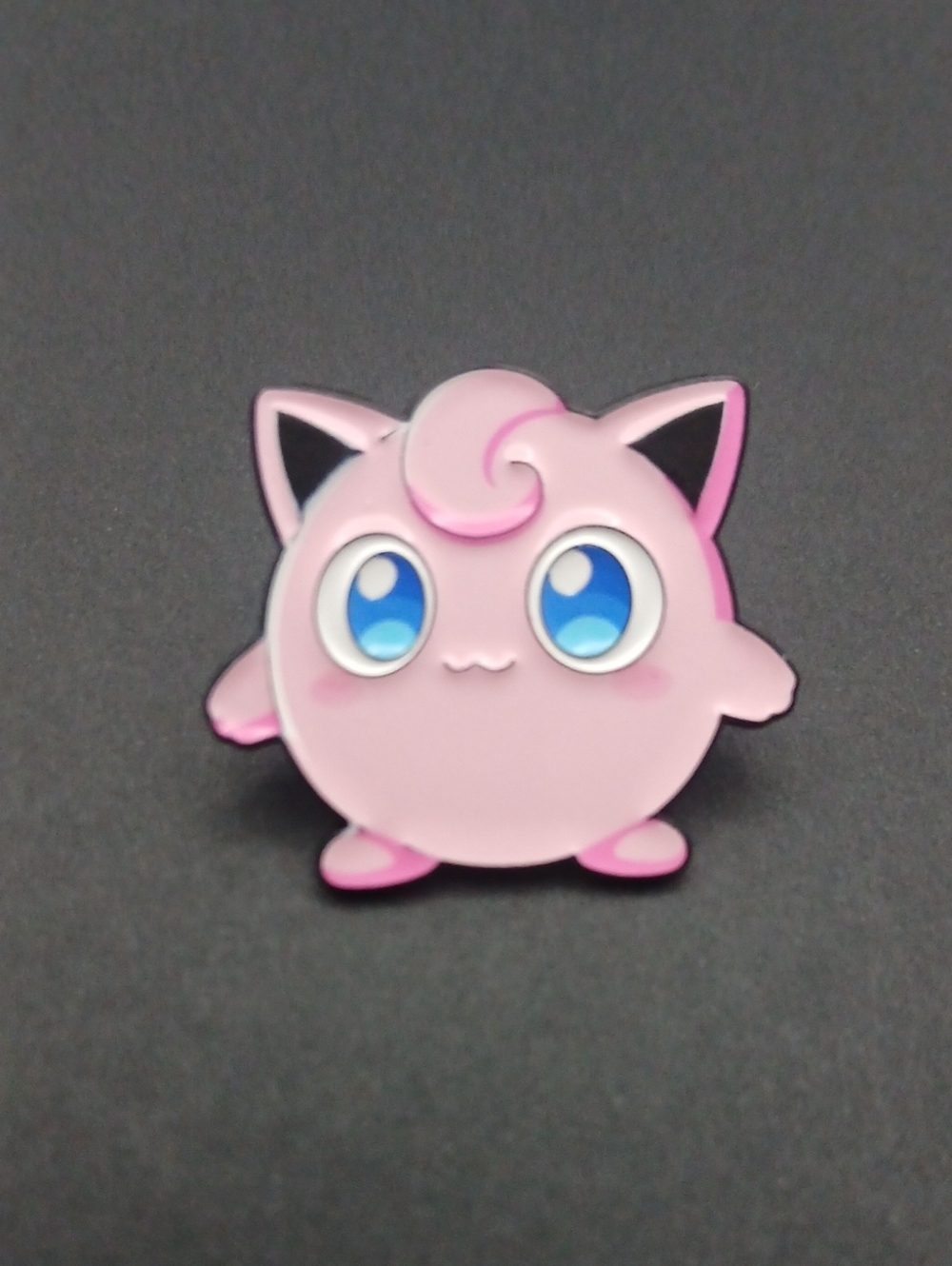 Pink Jigglypuff Enamel Pin - Cute Cat-like Character